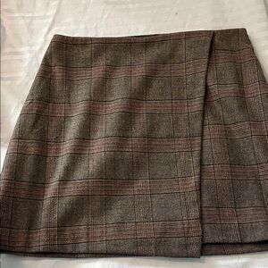 Old Navy Brown Plaid Mini Skirt